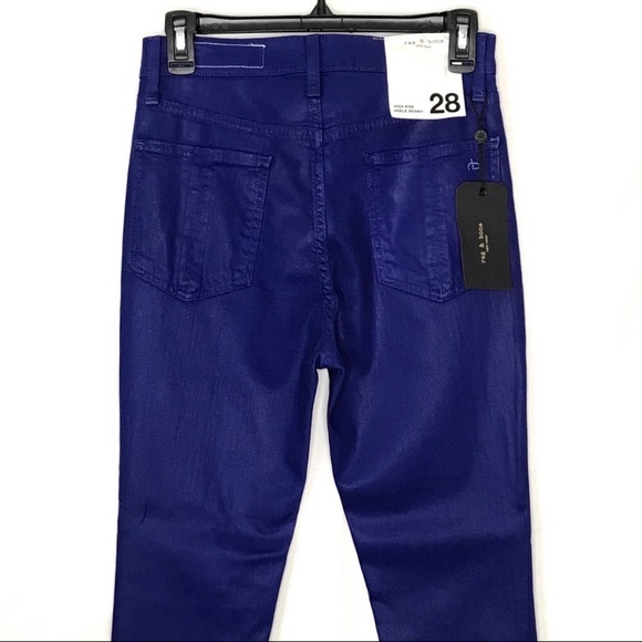RAG & BONE High Rise Ankle Skinny Coated Jeans NWT - Picture 6 of 10